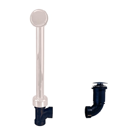 Westbrass Semi-Exposed Tip-Toe BW&O, in Powdercoated White 493144HRH-50